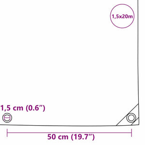 Beige PVC-Plane 1,5 x 20 m, 650g/m²