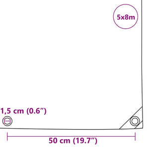 Beige PVC-beschichtete Plane 5 x 8 m