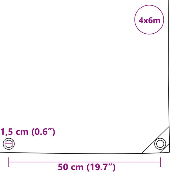 Olive Plane 650g/m² - 4x6m PVC-beschichtet