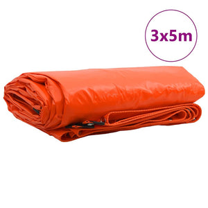 Orange PVC-beschichtete Plane 3x5m, 650g/m²