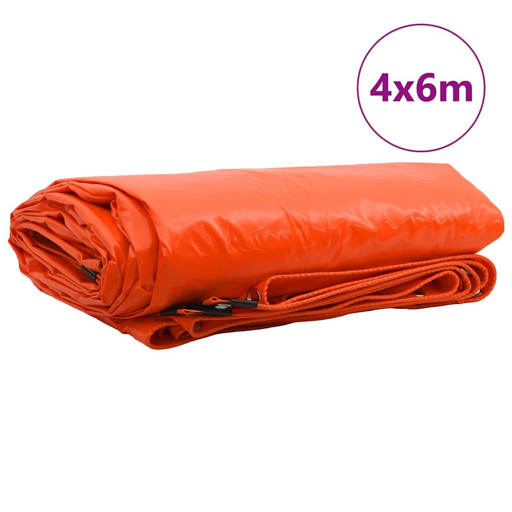 Orange PVC-beschichtete Plane 4x6m, 650g/m²