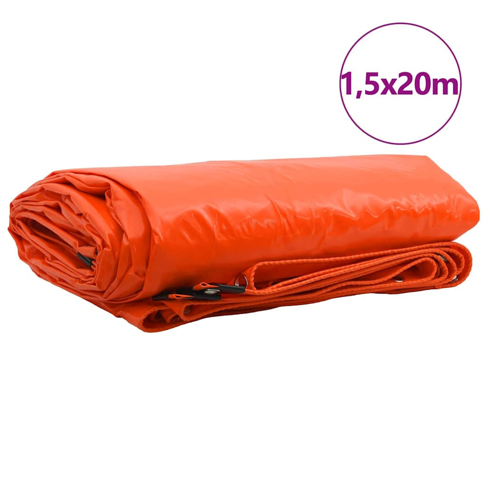 Orange PVC-beschichtete Plane, 1,5 x 20 m
