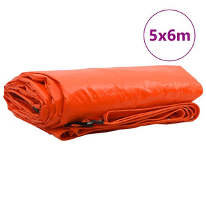 Orange PVC-beschichtete Plane 5x6m, 650g/m²