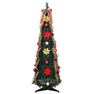 Künstlicher Weihnachtsbaum mit LEDs, 125 cm