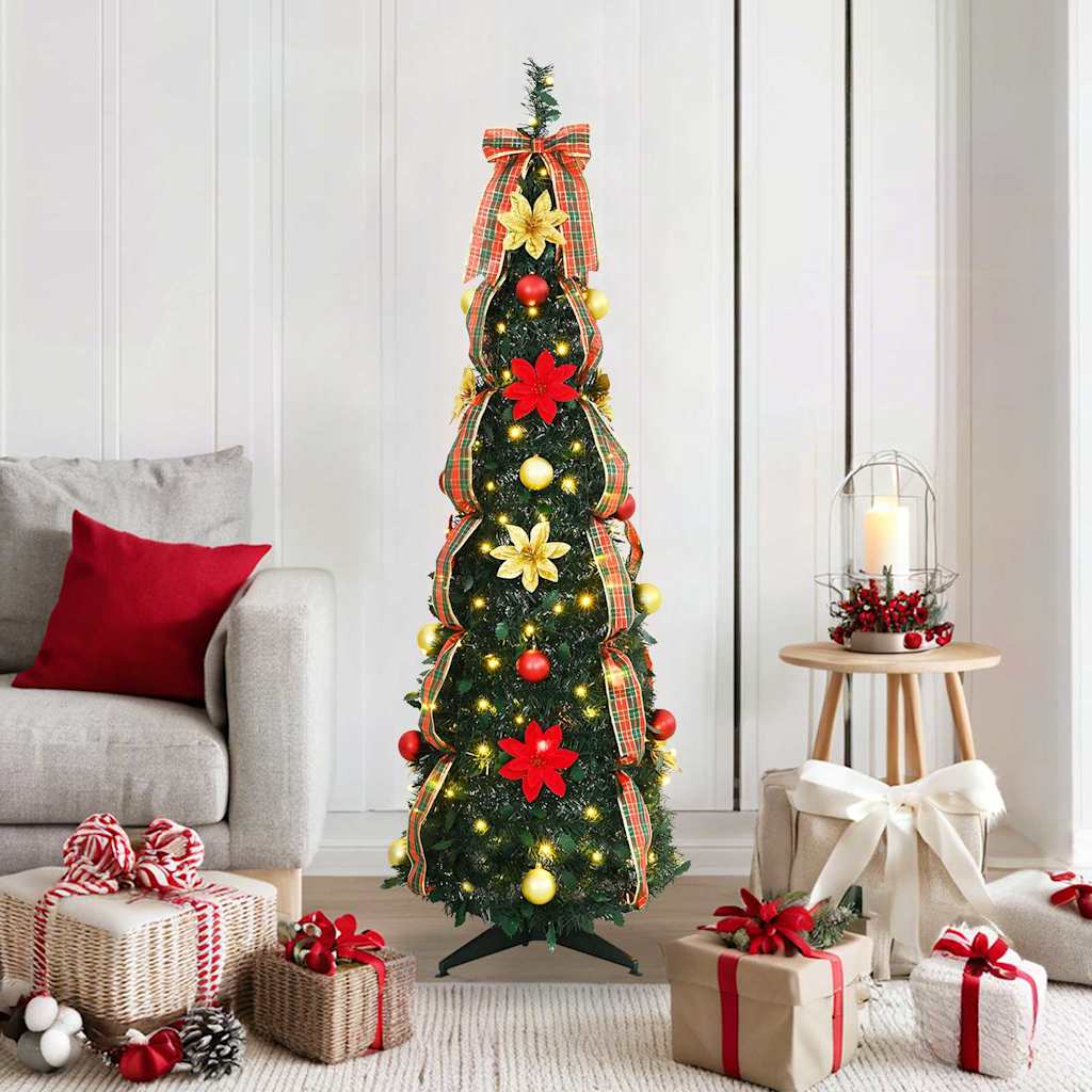 Künstlicher Weihnachtsbaum mit 100 LEDs, 155cm
