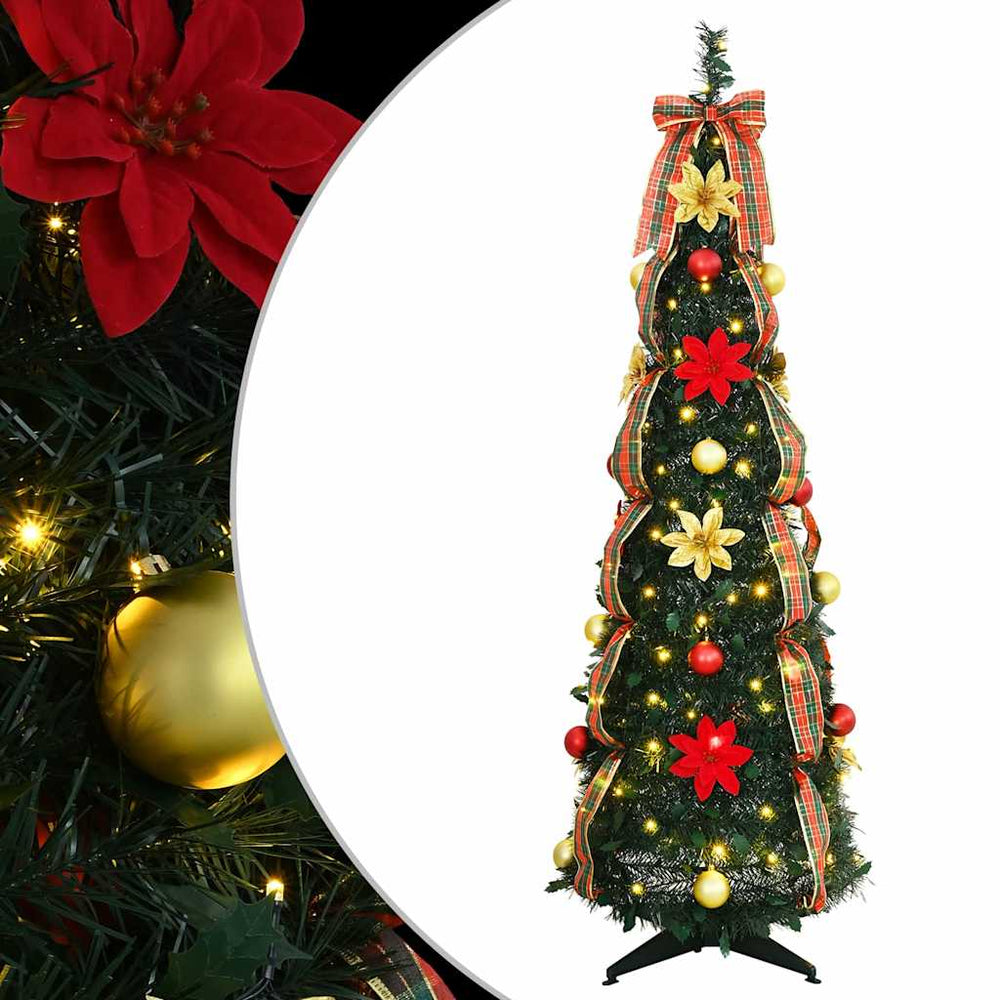 Künstlicher Weihnachtsbaum mit 100 LEDs, 155cm