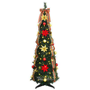 Künstlicher Weihnachtsbaum mit 100 LEDs, 155cm