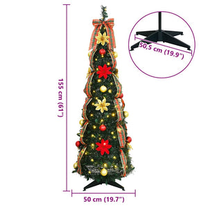 Künstlicher Weihnachtsbaum mit 100 LEDs, 155cm