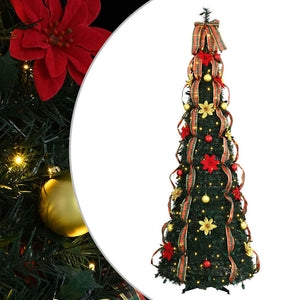 Künstlicher Weihnachtsbaum mit LEDs, 185 cm