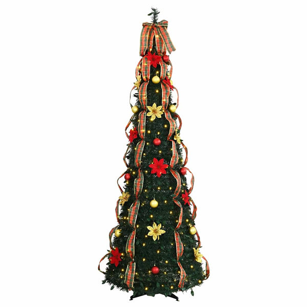 Künstlicher Weihnachtsbaum mit LEDs, Grün, 215cm