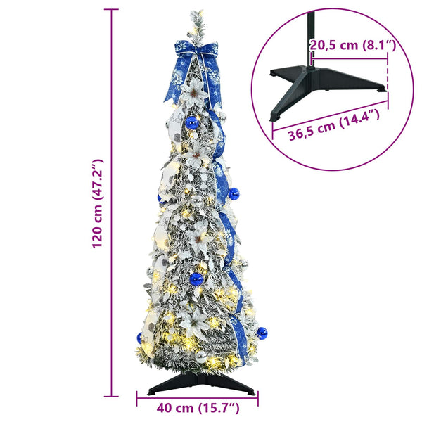 Weihnachtsbaum Künstlich 120cm mit LEDs Weiß