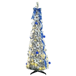 Weihnachtsbaum künstlich, 150cm, 100 LEDs, Weiß