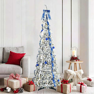 Weihnachtsbaum Künstlich Weiß 180cm mit LEDs