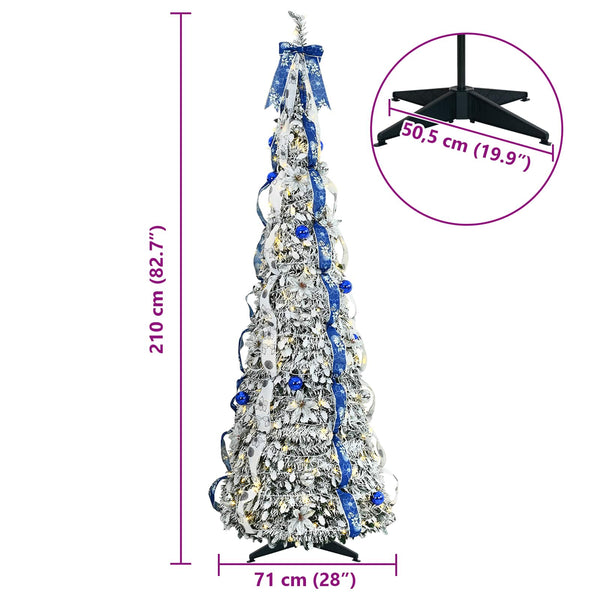 Weihnachtsbaum Künstlich 210cm mit LEDs Weiß