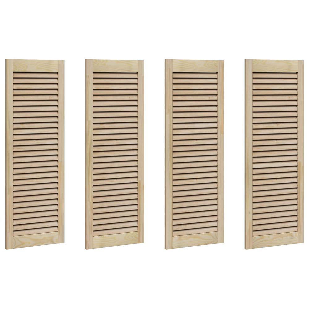 vidaXL Porte de placard 4 pcs Naturel 110 x 2,1 x 39,5 cm Pin massif