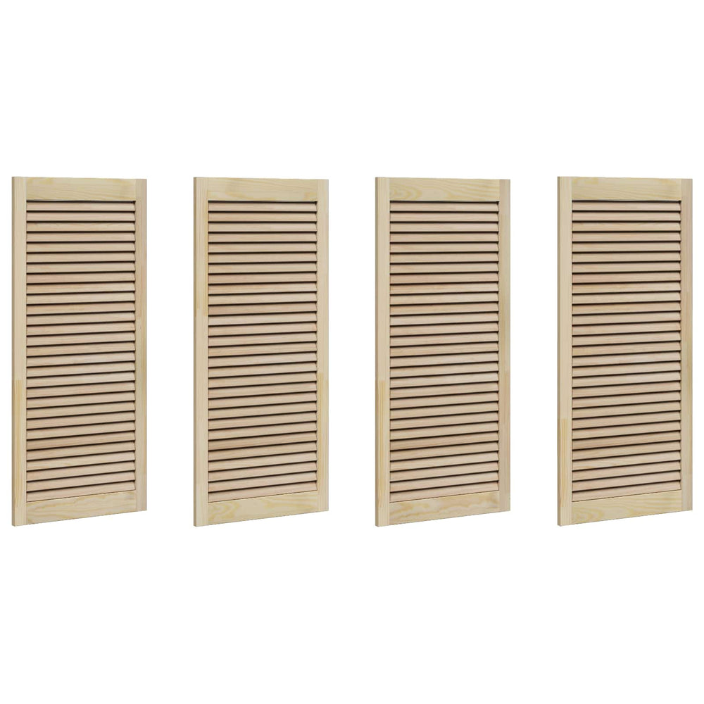 vidaXL Porte d'armoire 4 pcs Naturel 49,5 x 2,1 x 110 cm Bois de pin massif