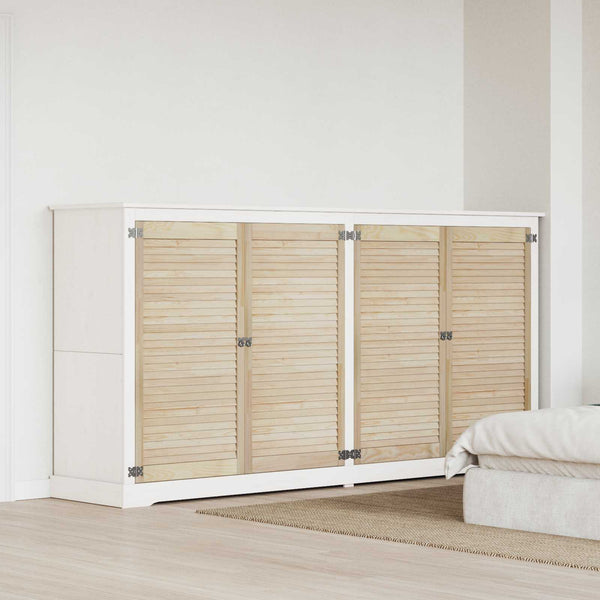 Massivholz Schranktür Kiefer Natur 4er Set
