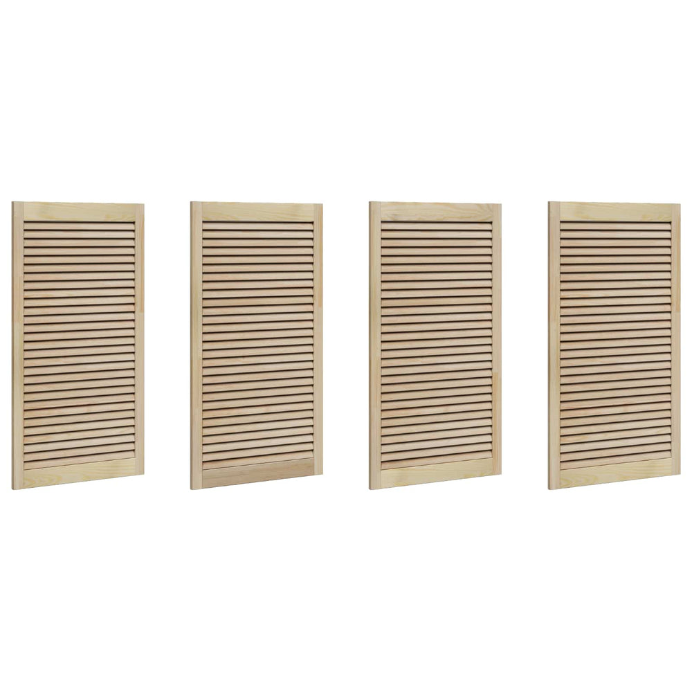 vidaXL Portes de placard 4 pcs Naturel 110 x 2,1 x 59,5 cm Bois de pin massif