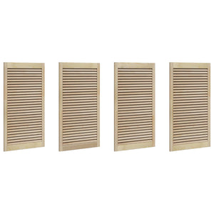 Massivholz Schranktür Kiefer Natur 4er Set
