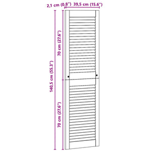 Schranktür Natur Kiefer 4er Set 140,5cm