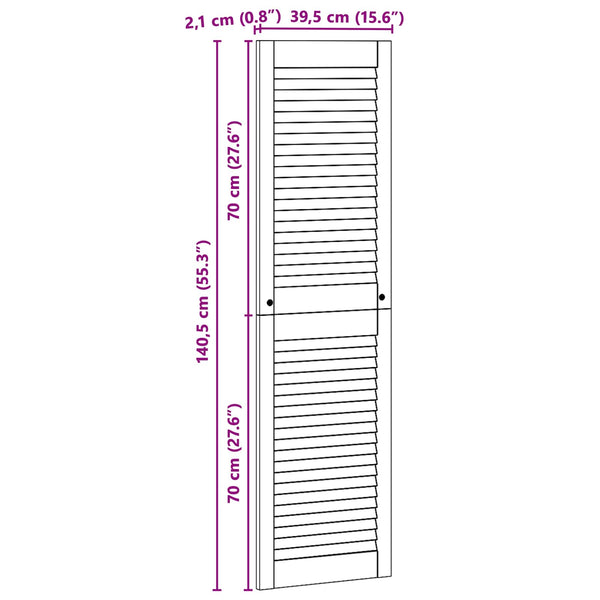 Schranktür Natur Kiefer 4er Set 140,5cm