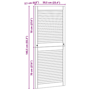 Schranktür Natur Kiefer 4er Set 140,5x59,5cm