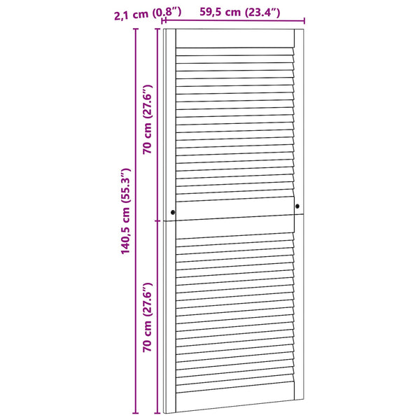 Schranktür Natur Kiefer 4er Set 140,5x59,5cm