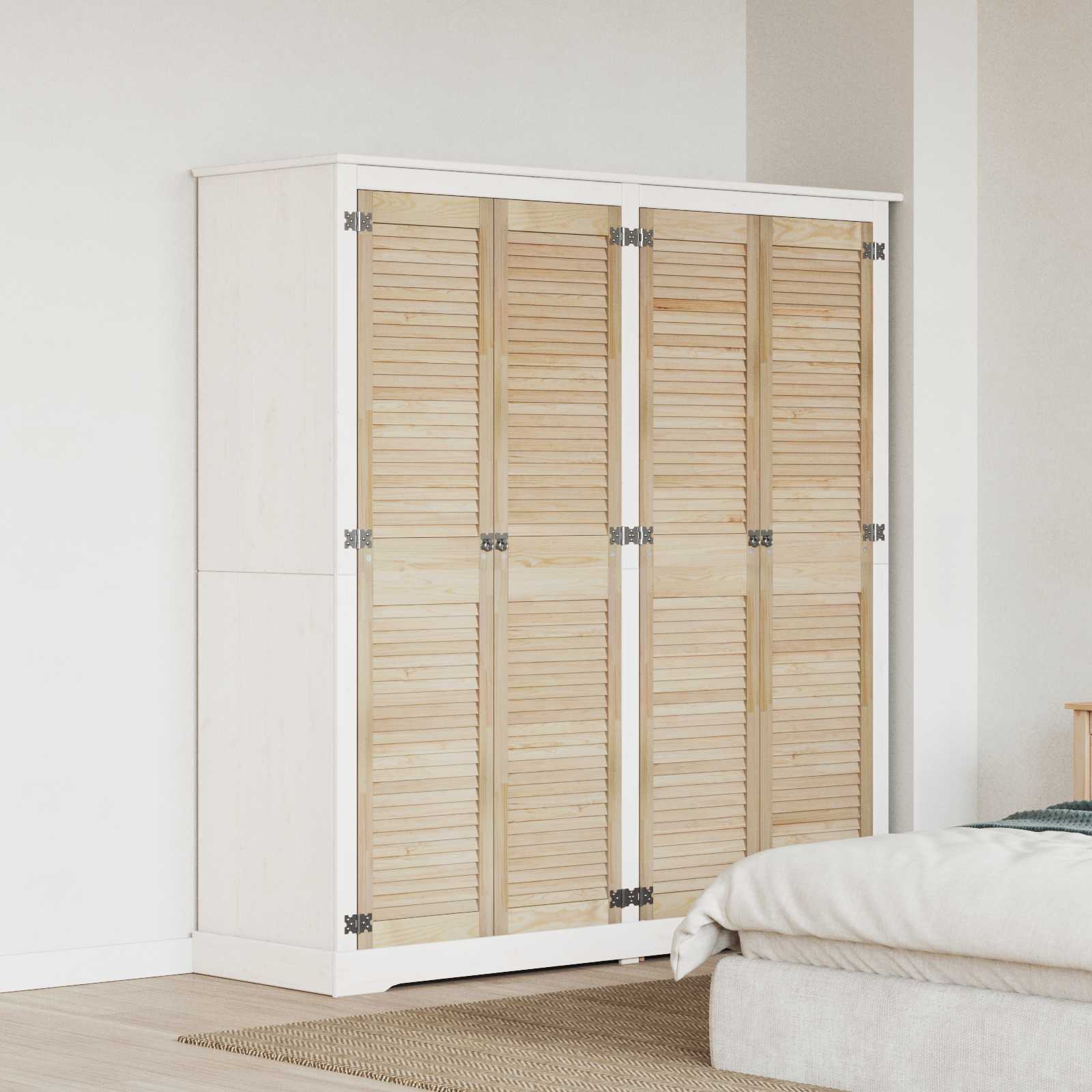Massivholz Schranktür 4er Set Kiefer Natur