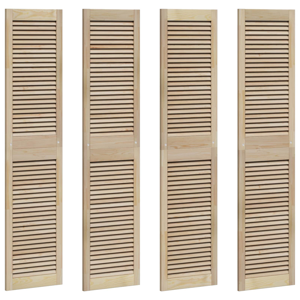 vidaXL Porte d'armoire 4 pcs Naturel 170 x 2,1 x 39,5 cm Bois de pin massif
