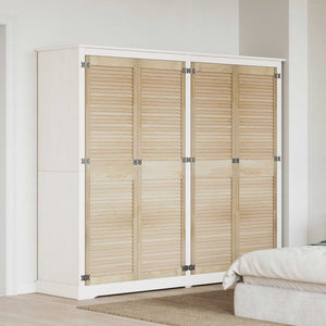 Massivholz Schranktüren 4er Set, Kiefer Natur