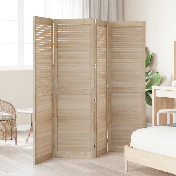 Massivholz Schranktüren 4er Set, Kiefer Natur