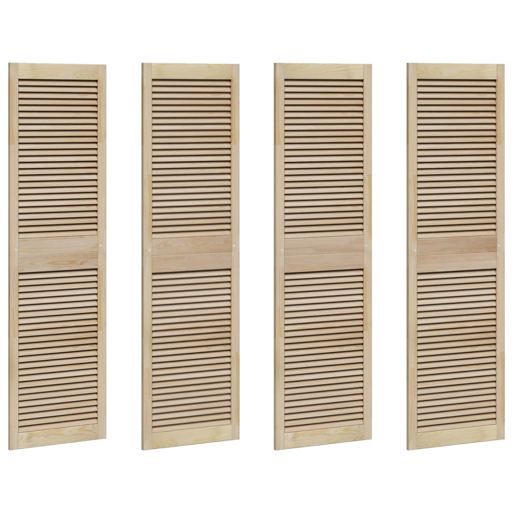 vidaXL Porte de placard 4 pcs Naturel 170 x 2,1 x 49,5 cm Bois de pin massif