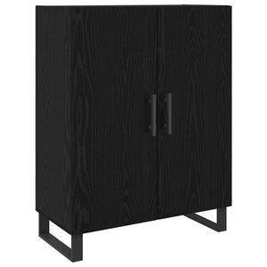 vidaXL Buffet haut 2 pcs Noir aspect chêne Bois d'ingénierie