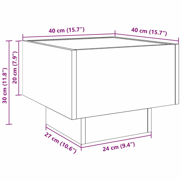 Couchtisch Altholz 40x40 cm
