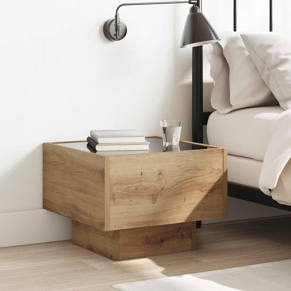 vidaXL Table basse chêne artisan 40x40x30 cm bois d'ingénierie