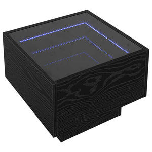 Schwarzer Couchtisch Eichenoptik 40x40 cm