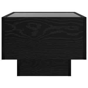 Schwarzer Couchtisch Eichenoptik 40x40 cm