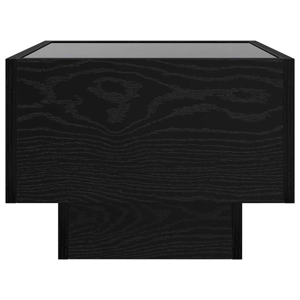 Schwarzer Couchtisch Eichenoptik 40x40 cm