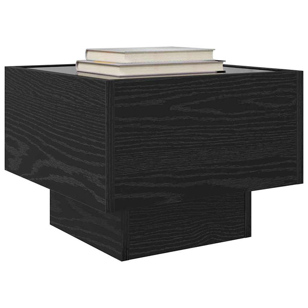 Schwarzer Couchtisch Eichenoptik 40x40 cm