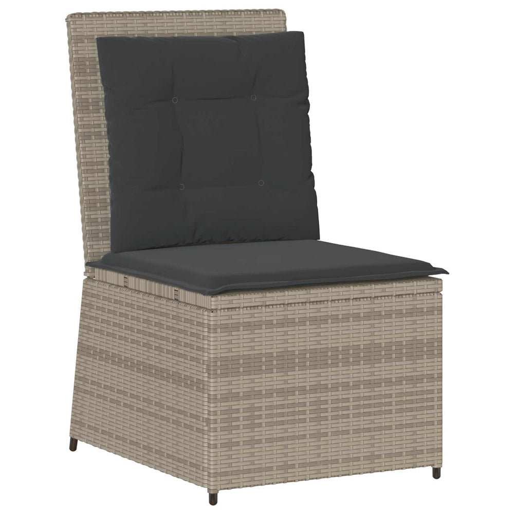 Gartensofa mit Kissen Hellgrau