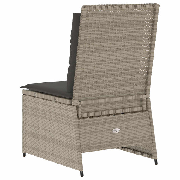 Gartensofa mit Kissen Hellgrau