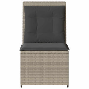 Gartensofa mit Kissen Hellgrau