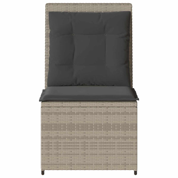 Gartensofa mit Kissen Hellgrau
