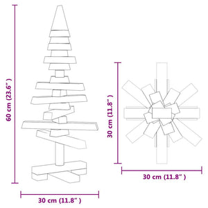Holz Weihnachtsbaum Braun 60cm