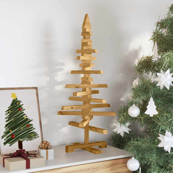 Holz Weihnachtsbaum Braun 90cm