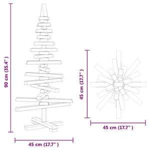 Holz Weihnachtsbaum Braun 90cm