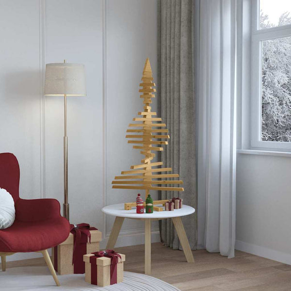 Holz Weihnachtsbaum Braun 120cm mit Ständer