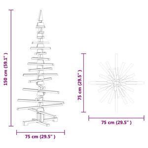Holz Weihnachtsbaum mit Ständer 150cm