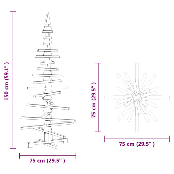 Holz Weihnachtsbaum mit Ständer 150cm