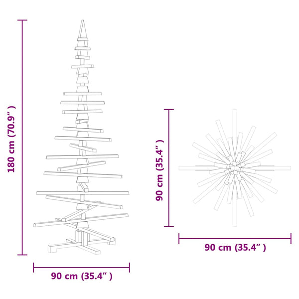 Holz Weihnachtsbaum 180 cm mit Ständer